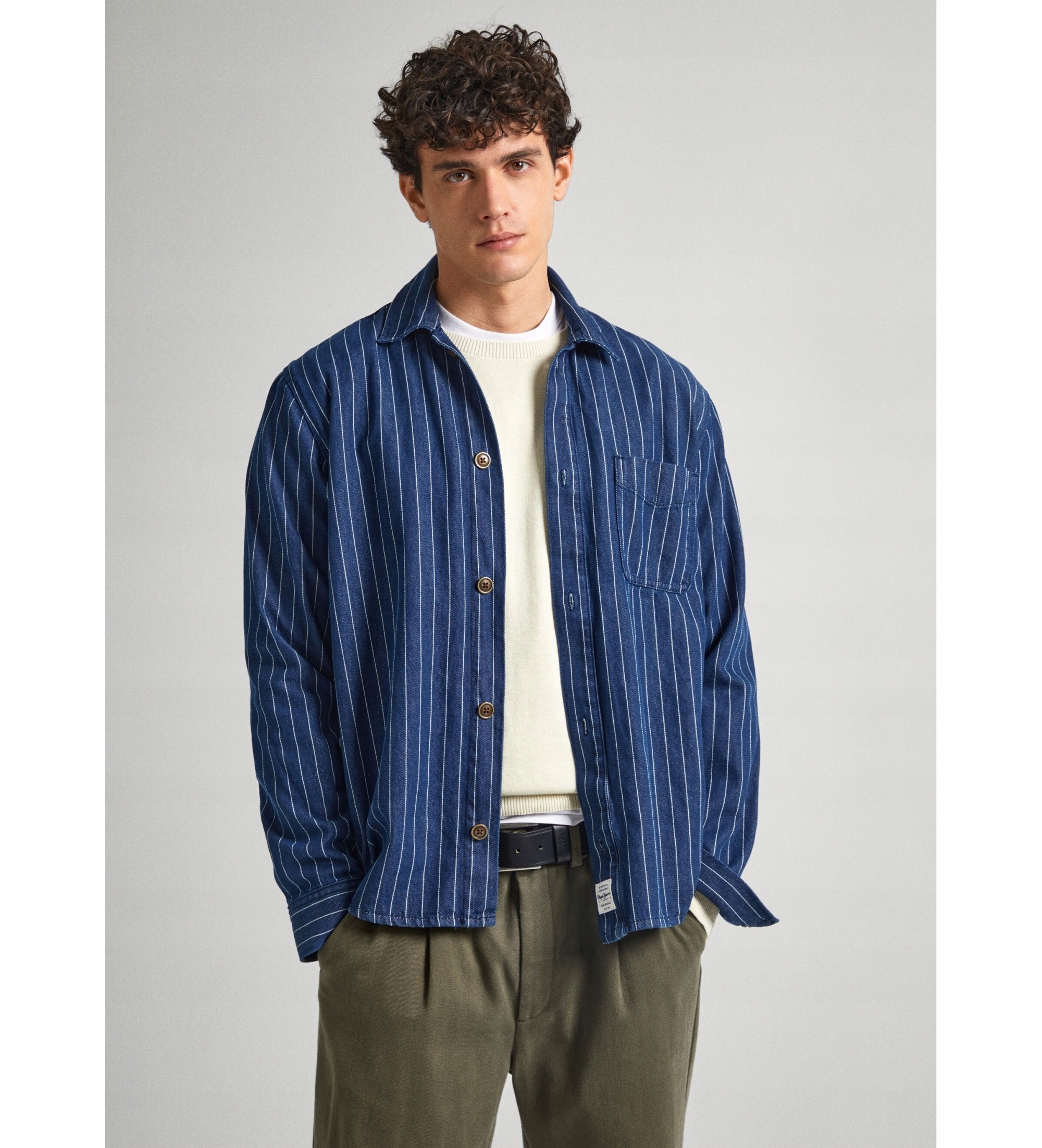 Pepe Jeans Tmavě modrá pruhovaná košile (M)