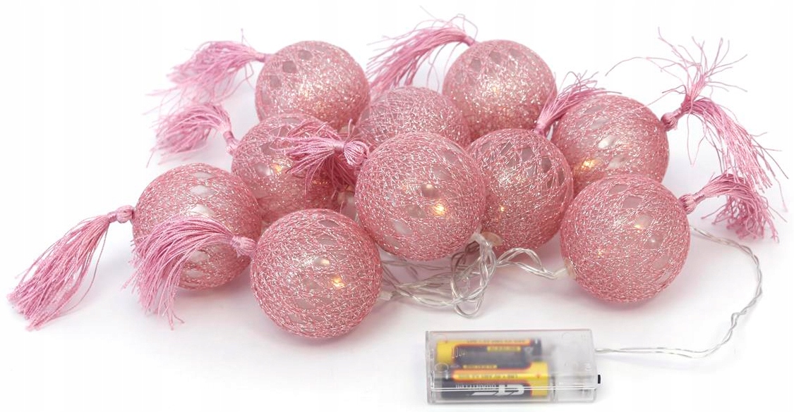 Dekoracyjne lampki kule Cotton Balls girlanda świetlna 10-KUL bombki LED EAN (GTIN) 5907595446068