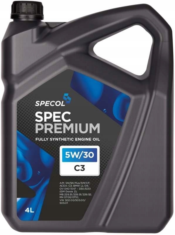 Olej Specol 5V30 4 L Premium C3 Sn+ LL04 229.31 229.51 229.52 Ov 0