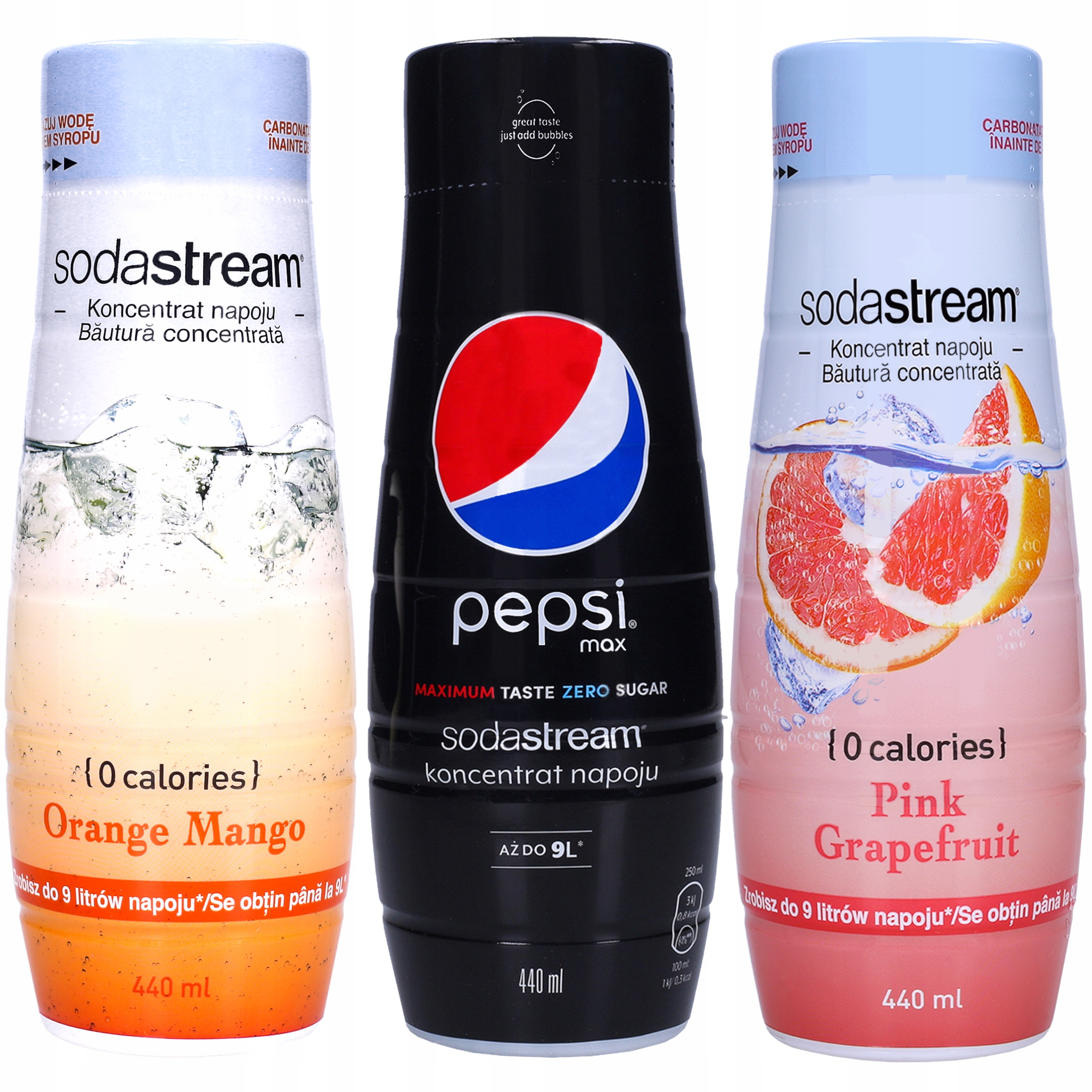 

Zestaw Sodastream Koncentrat Syrop Sok Pepsi Owoce