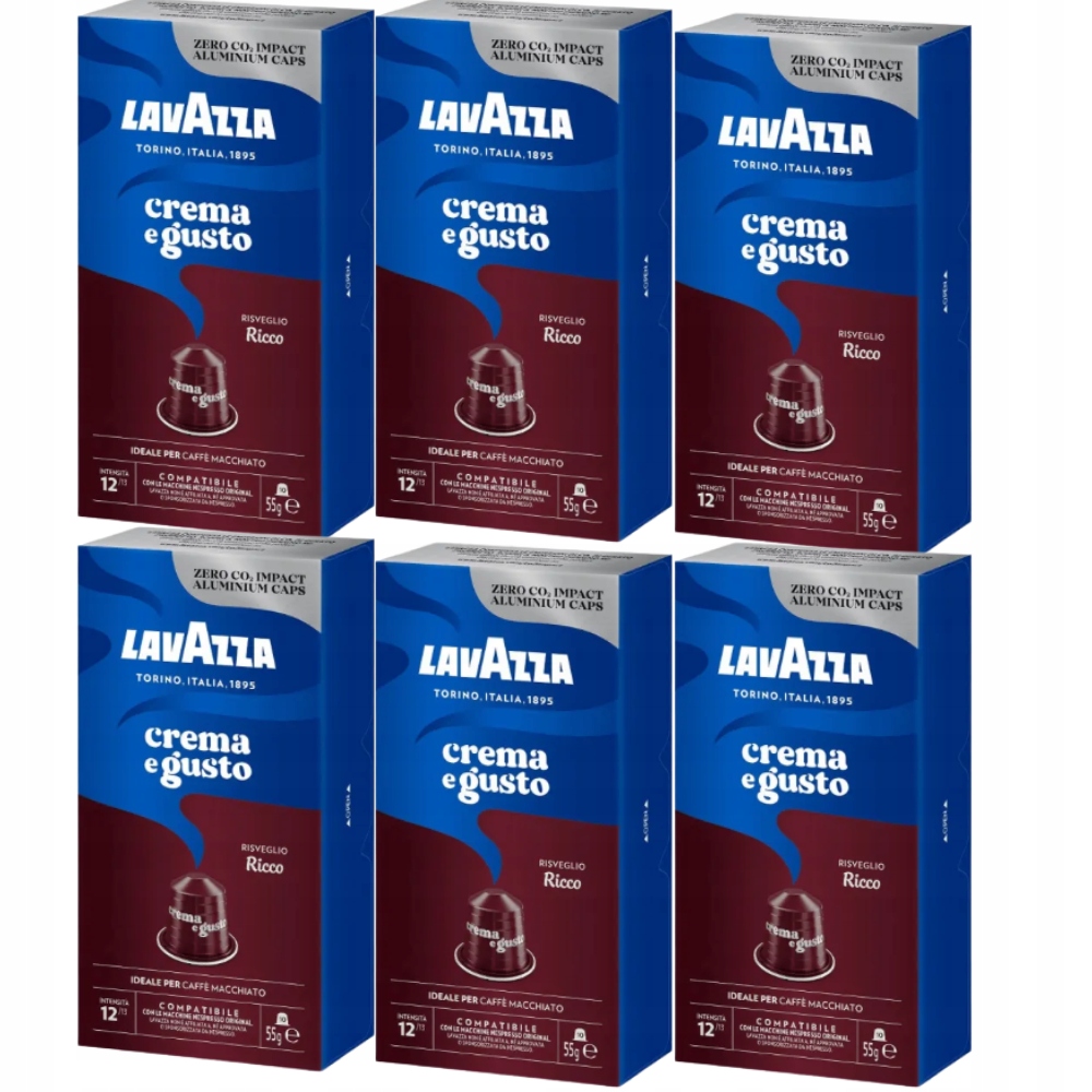 Levně Lavazza Crema e Gusto Ricco Nespresso Kapsle Sada 6 x 10 Ks