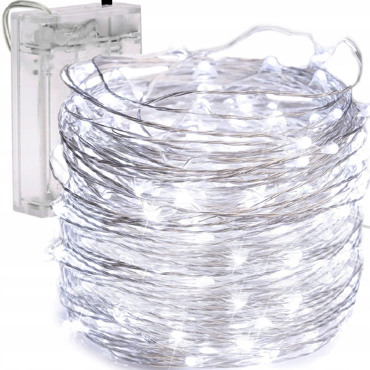 

Lampki Drucik 80 Led Mikro Girlanda Zimny Biały