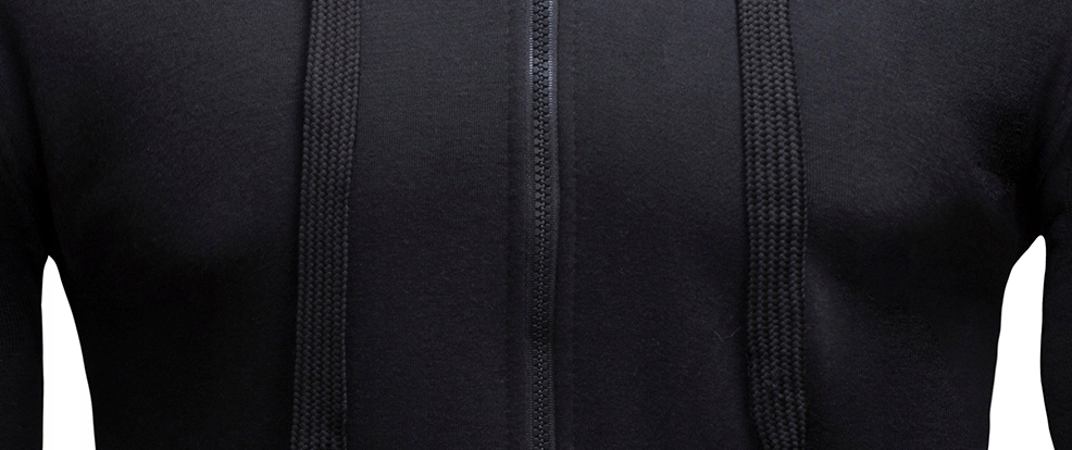 BL08 cza r. XXL GŁADKA ROZPINANA BLUZA Z KAPTUREM Kolor czarny