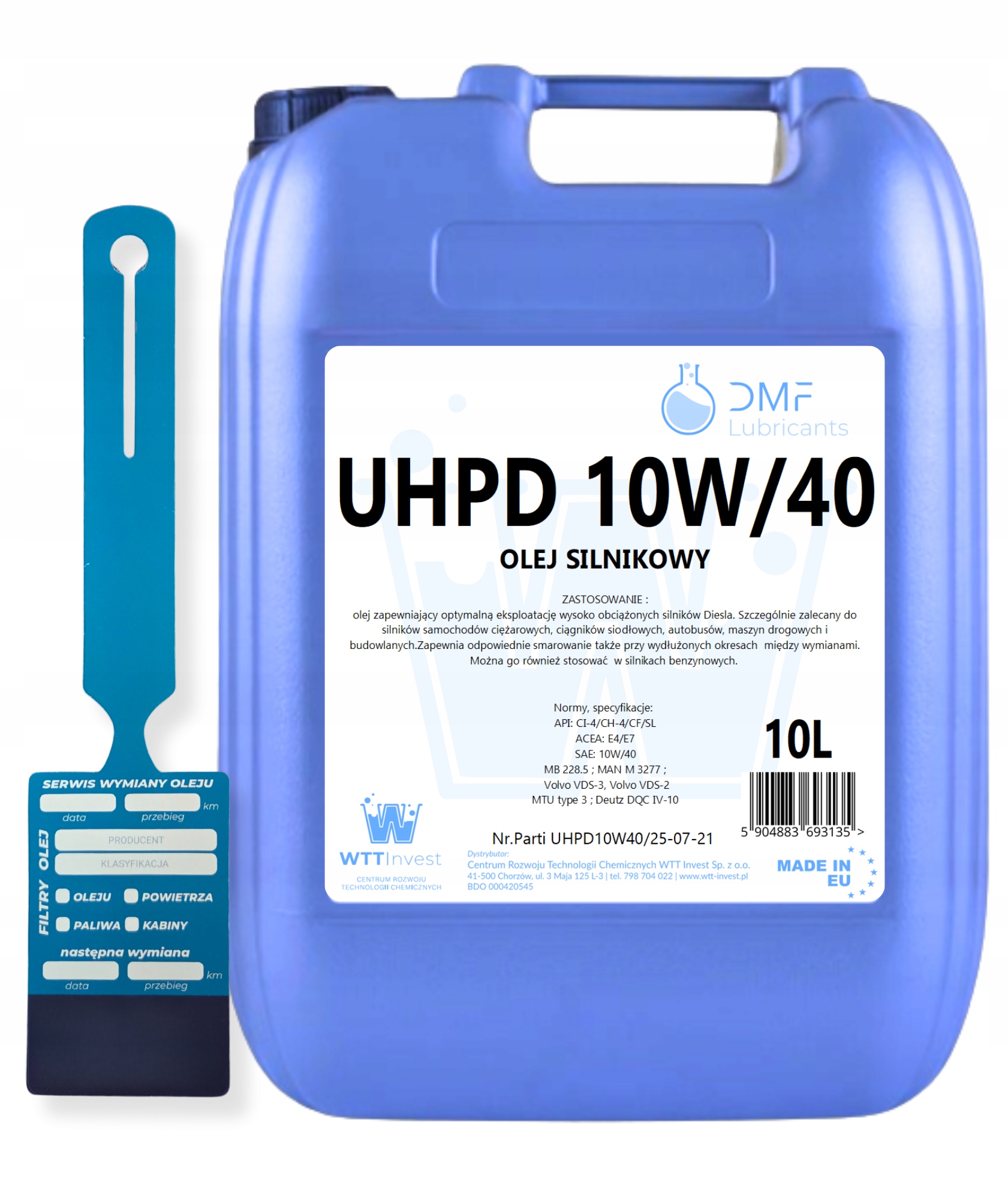 Olej Silnikowy Uhpd 10W/40 – 10L Diesel Euro 5 Półsyntetyczny CI-4