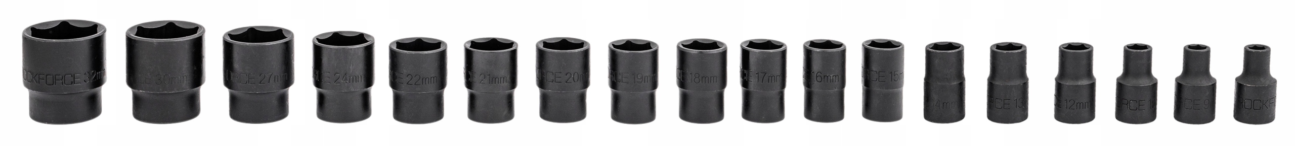 KLUCZE NASADOWE NASADKI GRZECHOTKA ZESTAW 1/2" 24EL 8-32MM WALIZKA METALOWA Marka Rockforce