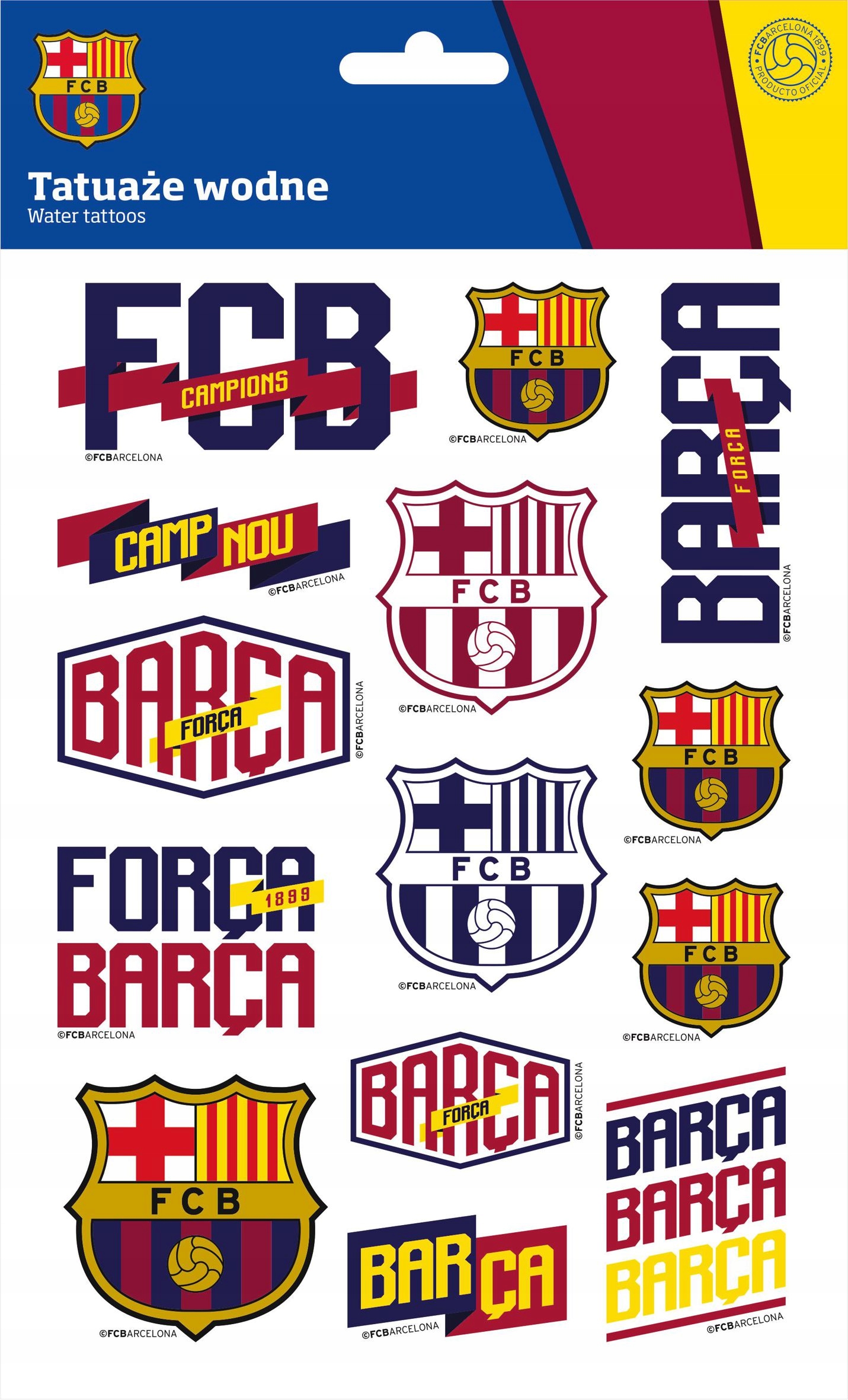 

Tatuaże Wodne FC-203 Fc Barca Zmywalne