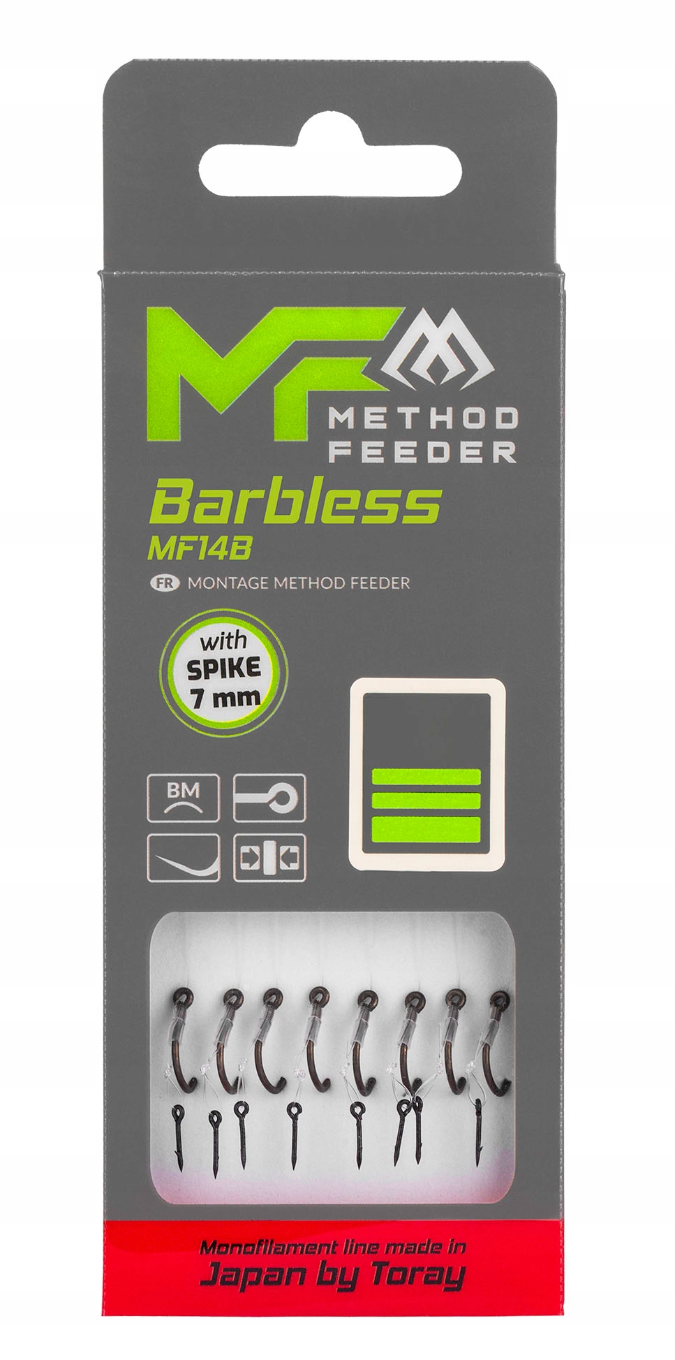 Gotowe przypony Mikado Mf MF14 Z Igłą hak bez zadziora nr 6 /0.25mm/10cm