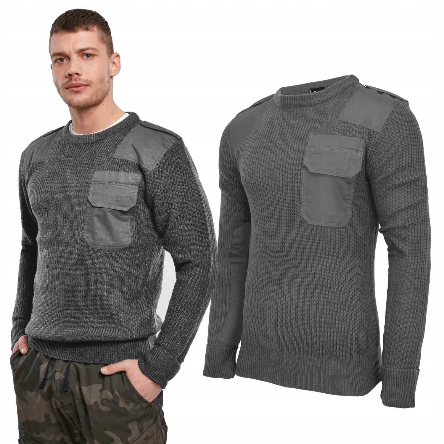 Vojenský svetr Brandit Antracitový [M]