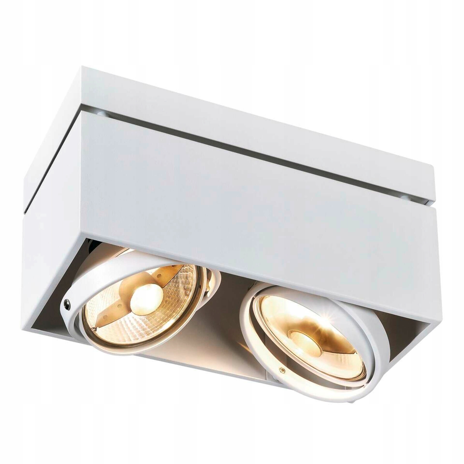 Stropné bodové svietidlo Slv Kardamod 2x GU10 biela oceľ 315x155mm