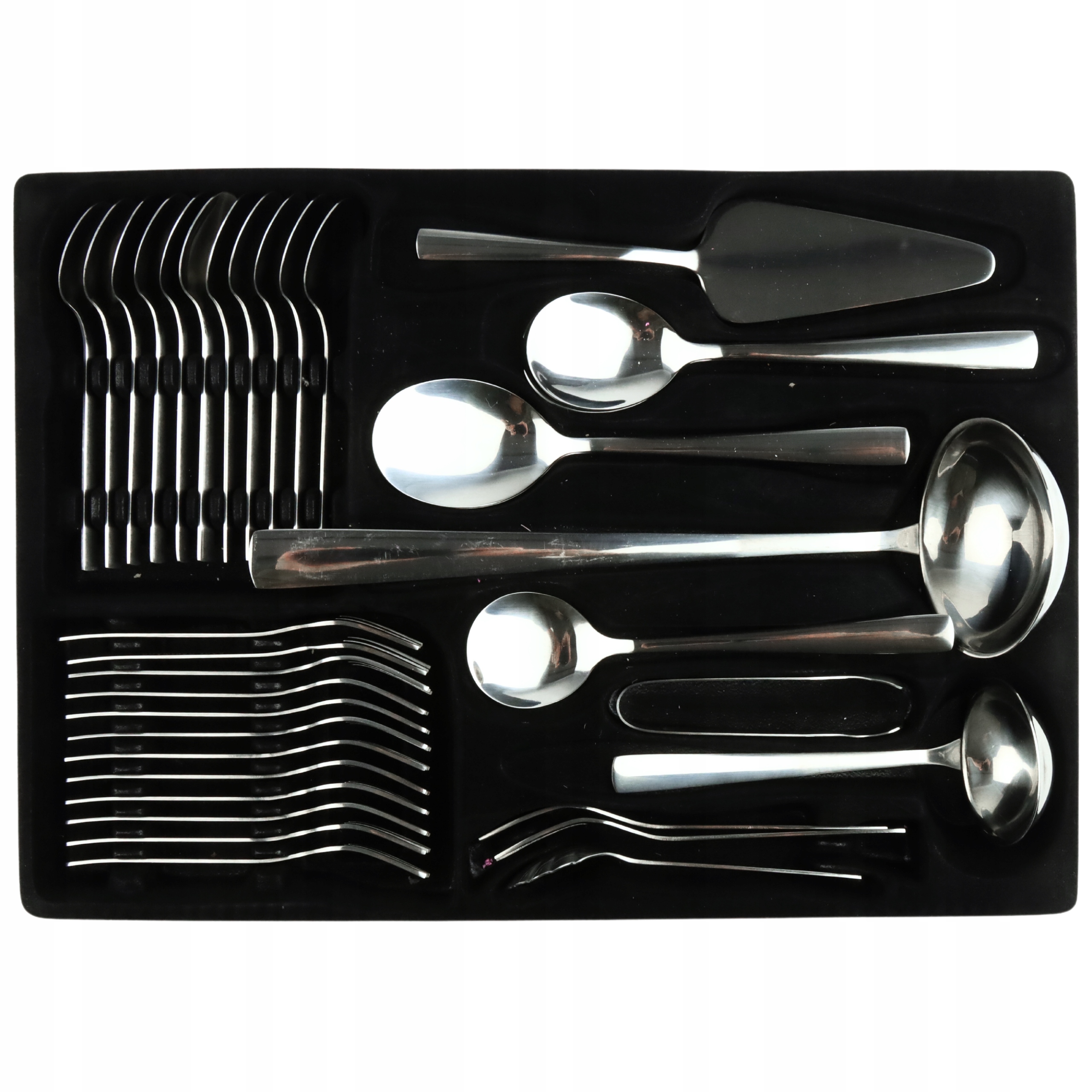 KOMPLET ZESTAW SZTUĆCÓW 72el SZTUĆCE WALIZKA 12os ze STALI NIERDZEWNEJ 18/0 Liczba osób 12