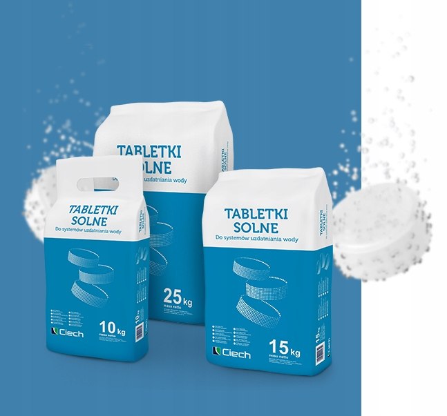 SÓL TABLETKI SOLNE DO ZMIĘKCZACZ WODY 25KG CIECH Marka Ciech