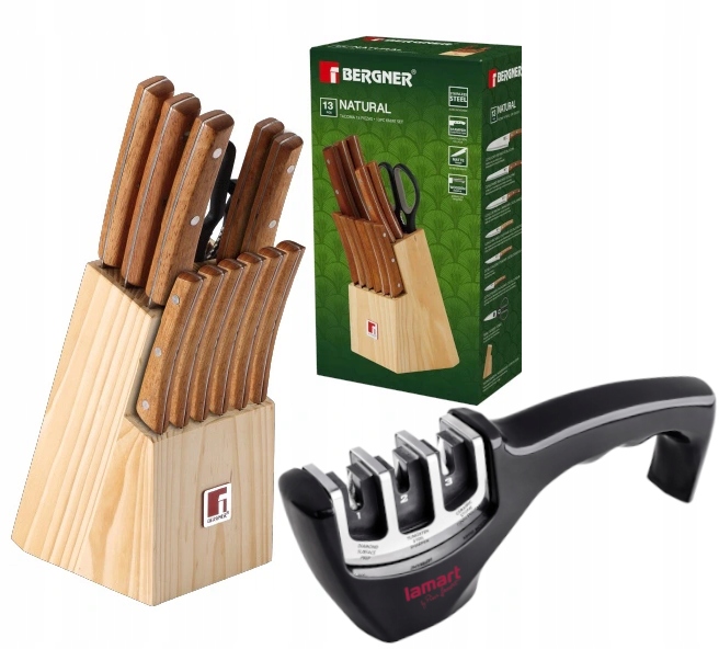 

Bergner Zestaw 13 El Noże Nożyczki Blok+ostrzałka