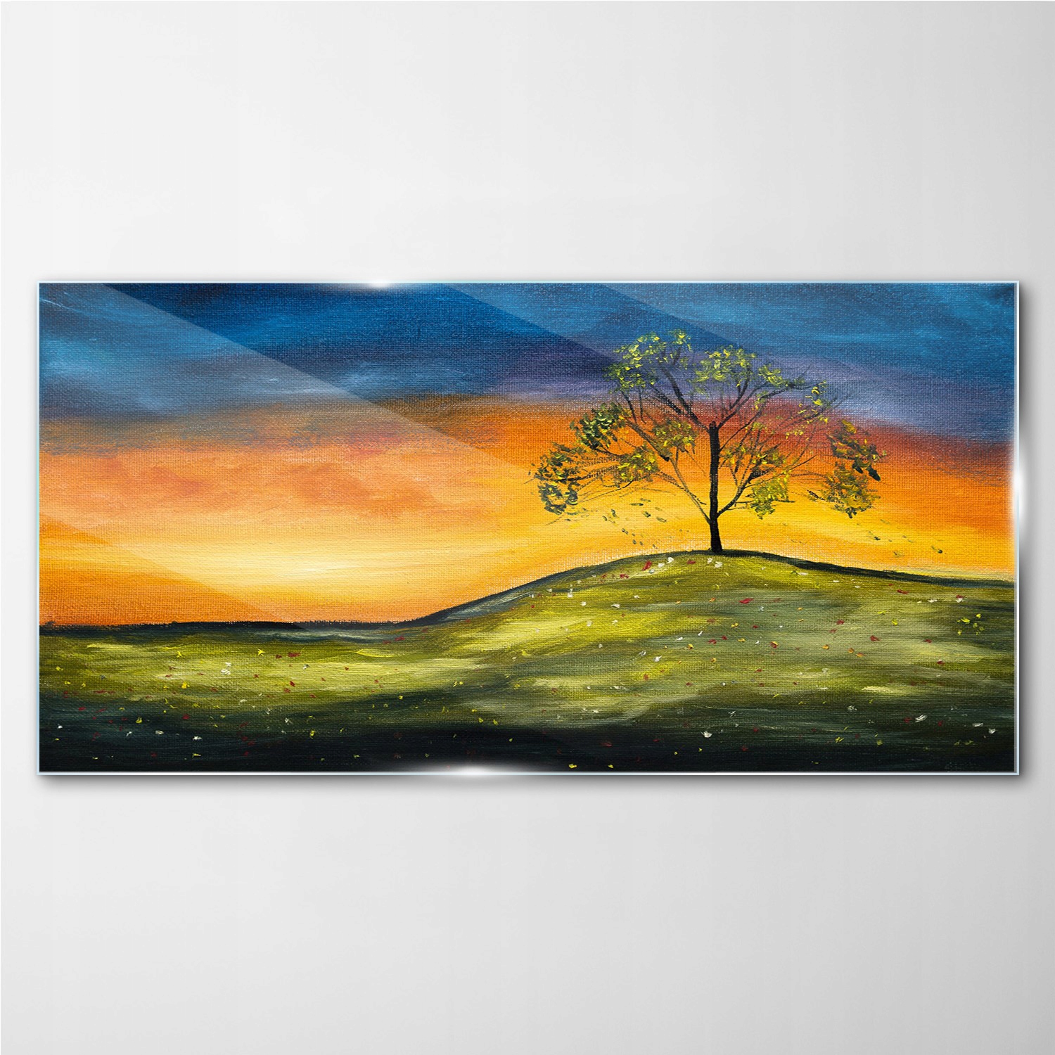 

Obraz szklany z nadrukiem Samotne drzewo 100x50 cm