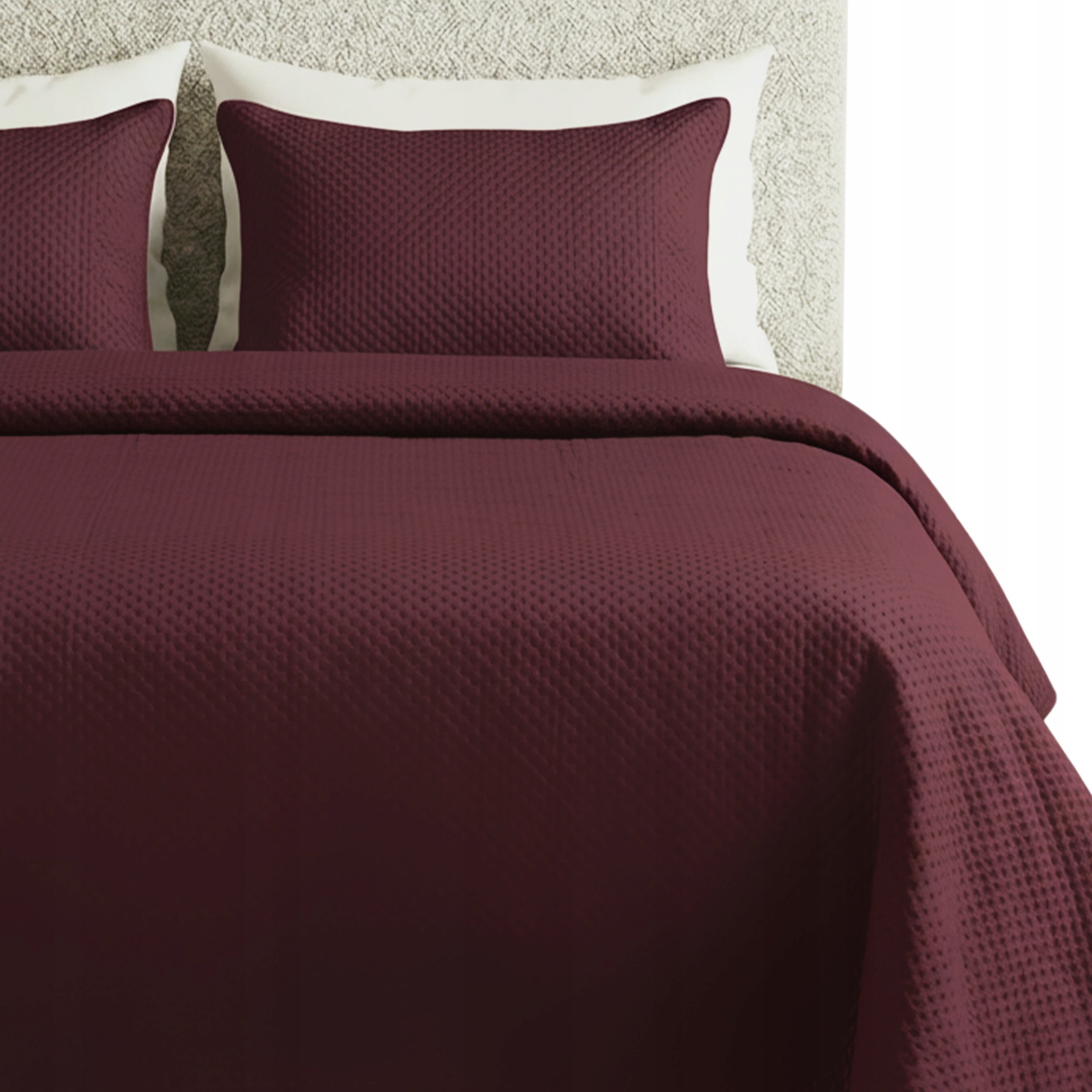 Přehoz Na Postel Prošívaný Velvet Kapa Koc Pled 140x200 Maya Bordó