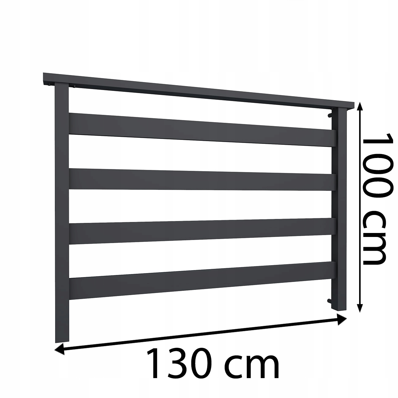 Alu Basic Francúzske okenné zábradlie 130 cm 7016