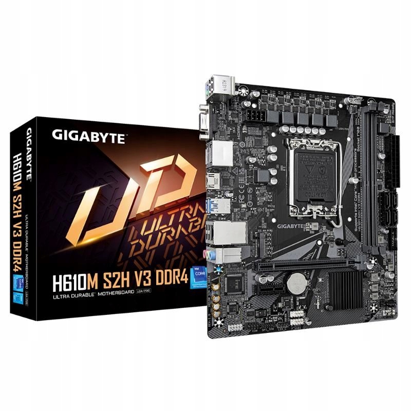 Gigabyte Mb Sc LGA1700 H610M S2H V3 DDR4, Intel H610, 2xDDR4, 2xDP, …