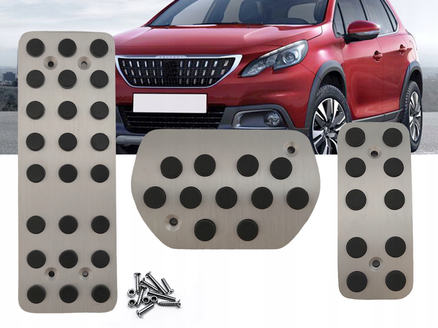 Nakładki na Pedały PEUGEOT 2008 2011-2018 SPORT ALUMINIUM automat