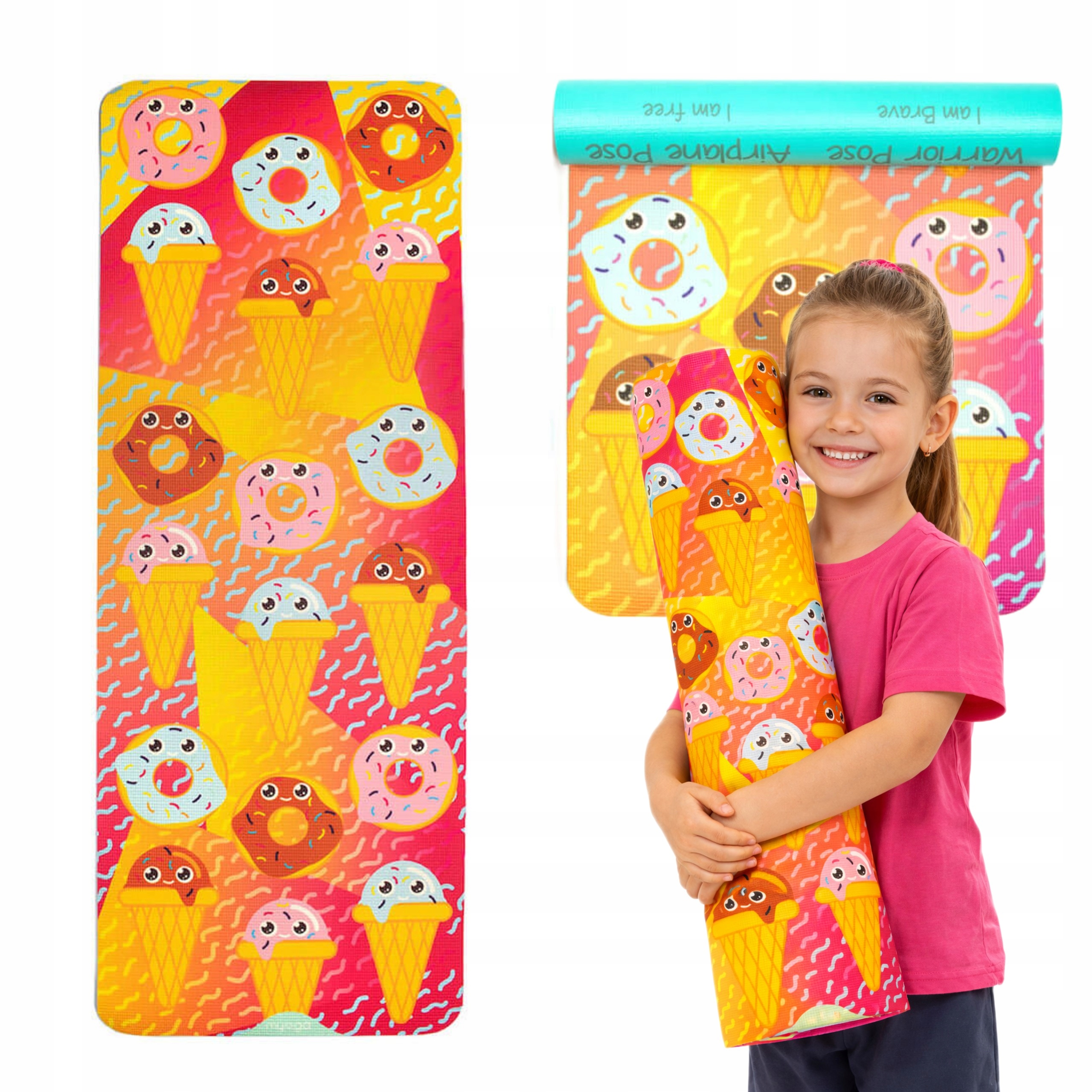 Mata Do Ćwiczeń Dla Dzieci Myga Sweet Tooth 6 MM Lekka Bezpieczna Nauka