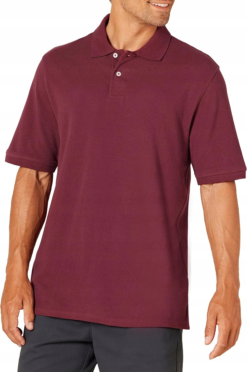 Pánske polo tričko Amazon Essentials Regular L červené burgundy