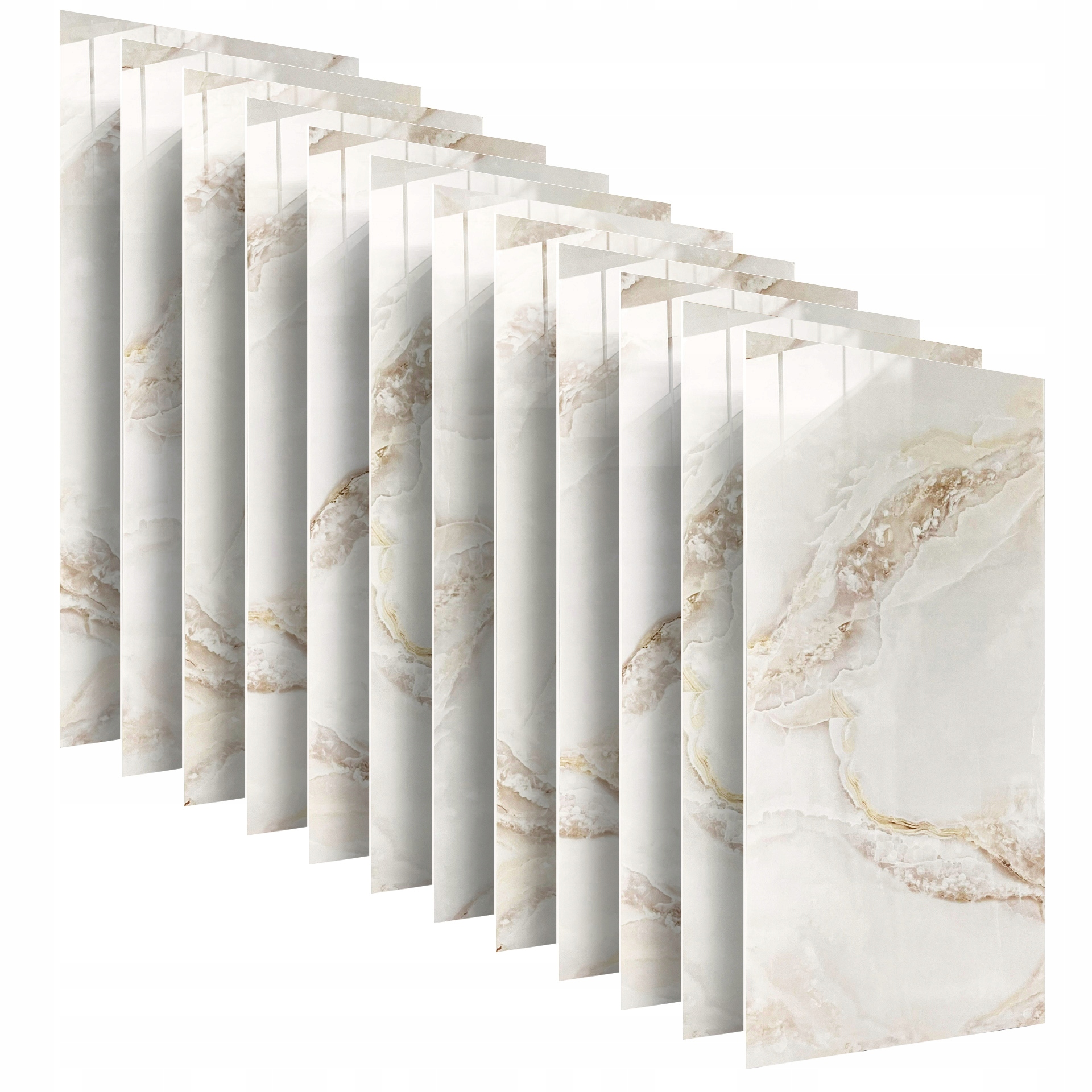 Dekorativní samolepící panely na zeď Mramor Béžová 12 kusů 60x30 cm