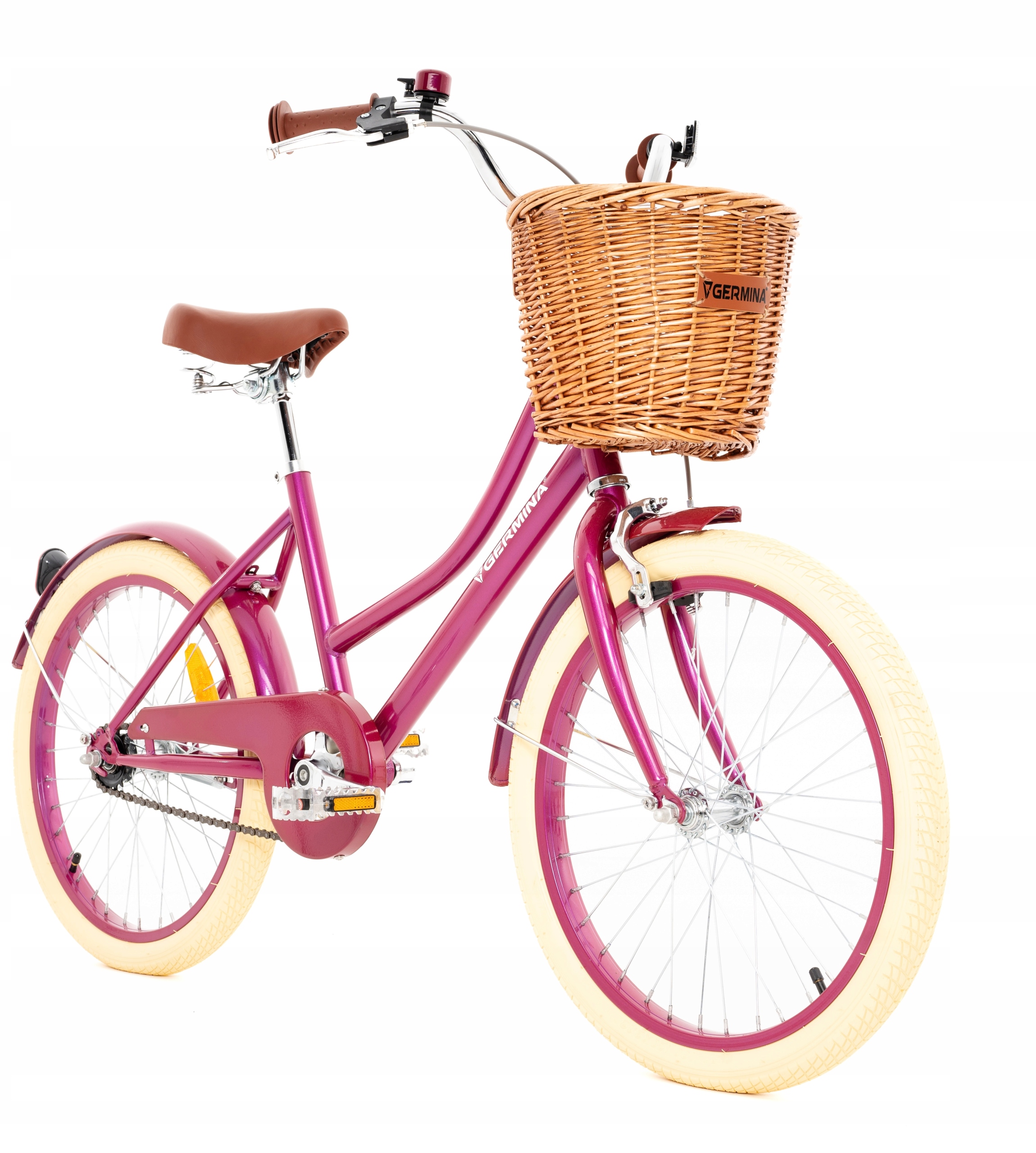 Rower dziecięcy Germina vintage 20 różowy rowerek dla dziewczynki