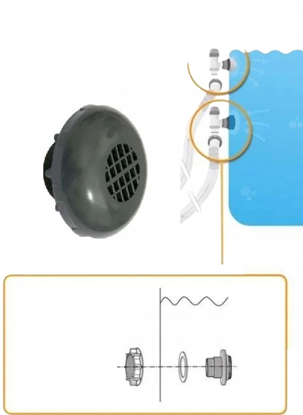 Dysza wylotowa do basenu bestway P6(H2)1317ASS18