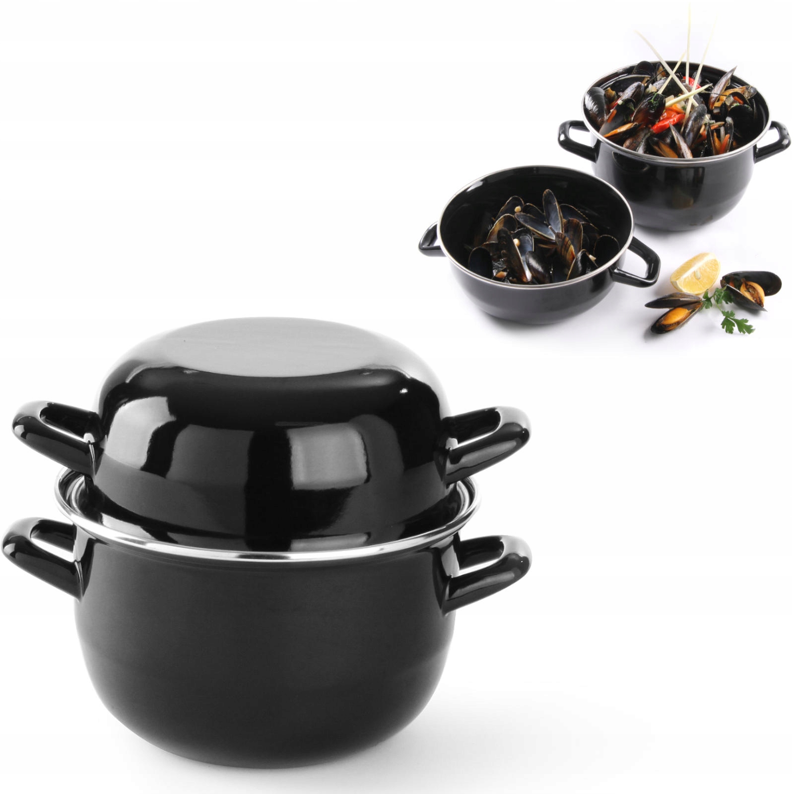 Hrnec Na Muli Mušlí S Poklicí 5 L Smaltovaný Na Gastronomický Plyn Hendi