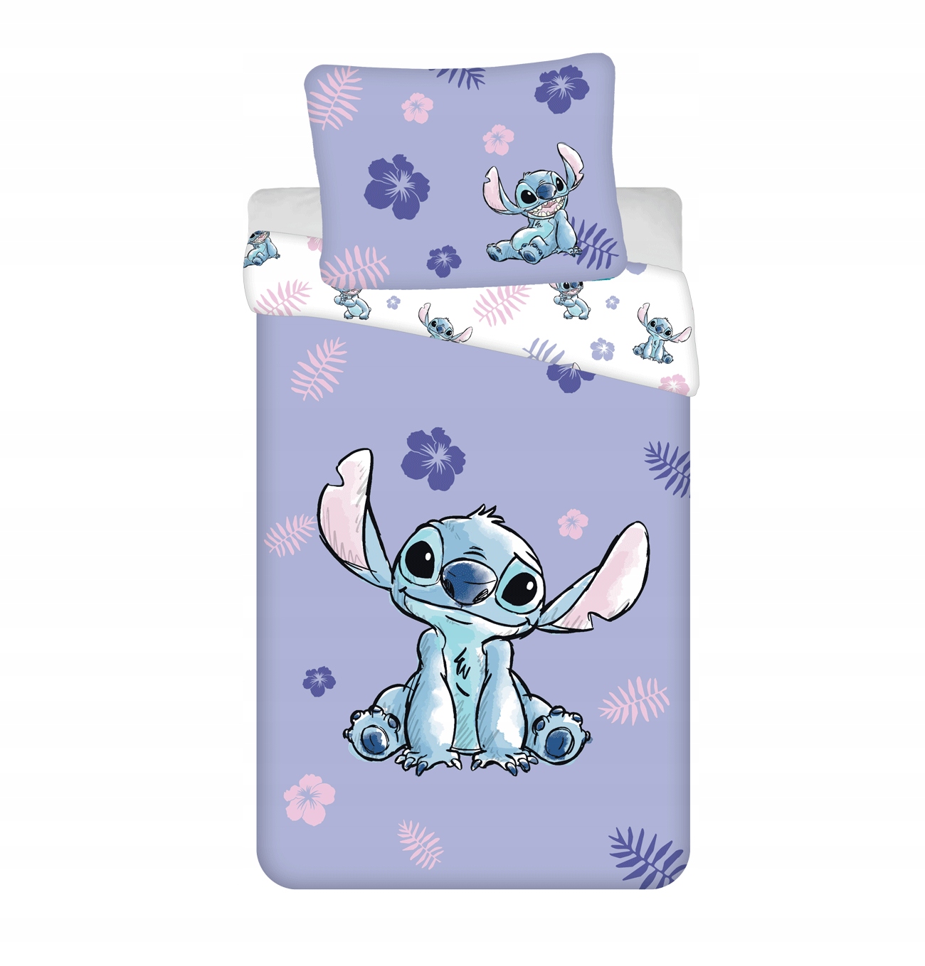 POŚCIEL BAWEŁNIANA LILO AND STITCH STICH 140x200 70x90 Bawełna Fiolet
