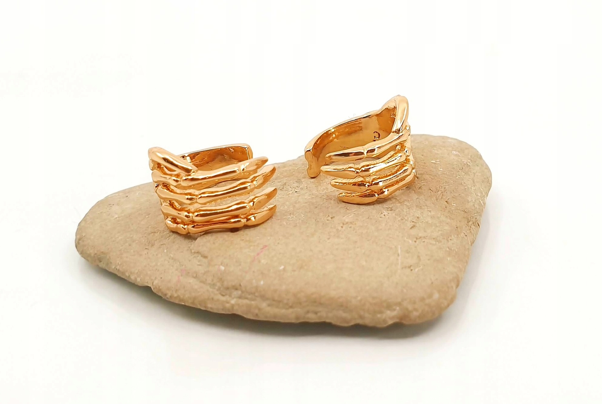 064k ZŁOTE KOLCZYKI NAUSZNICE dłoń dłonie Marka Xuping