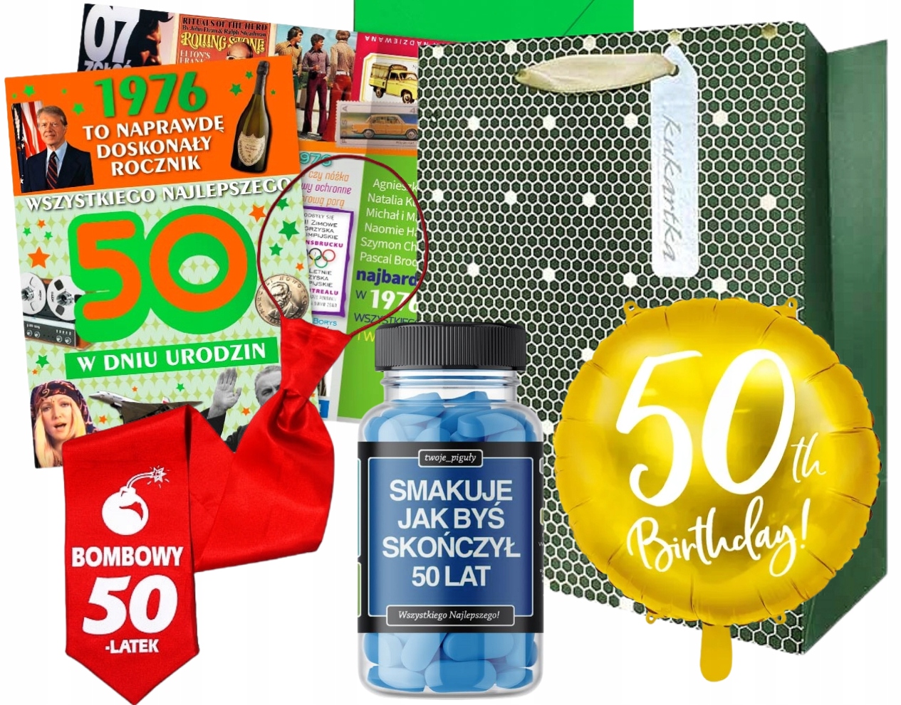 Dárek k 50. narozeninám pro něj tatínka, manžela, sada, kravata, tabletová krabička