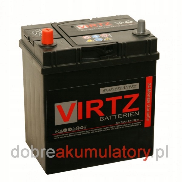 V35 - Аккумулятор VIRTZ 35AH 280A JAP L+ Tico MATIZ