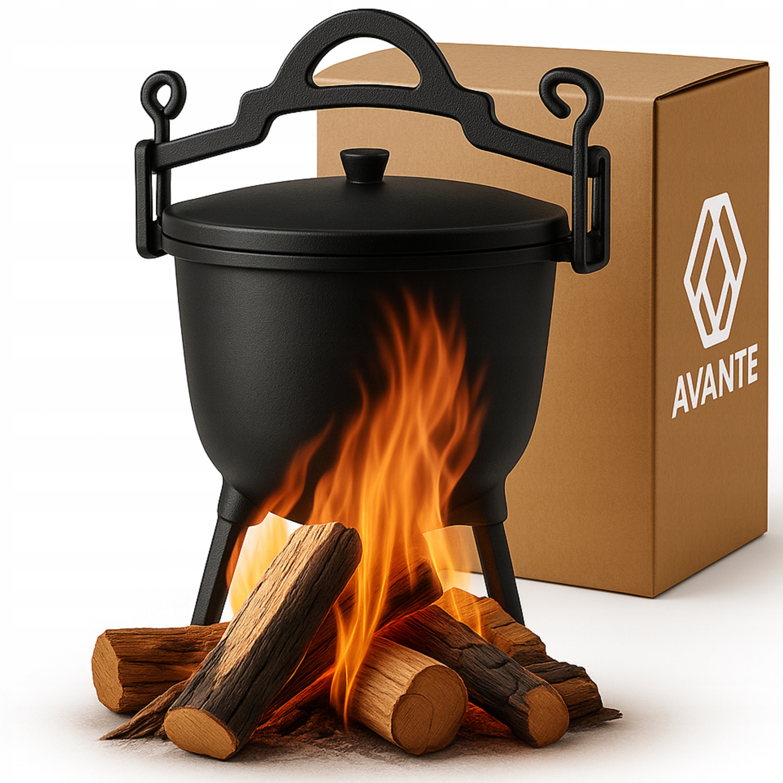 Kociołek Żeliwny 8L Myśliwski Garnek Węgierski Na Ognisko Grill Pieczonki