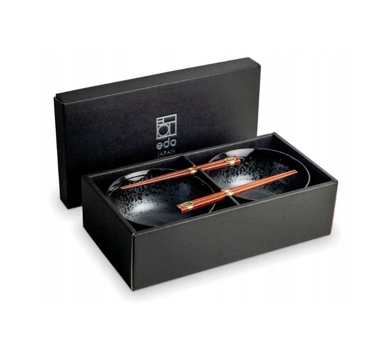 Sada 2 misek s paličkami Udon Koge 800 ml Box