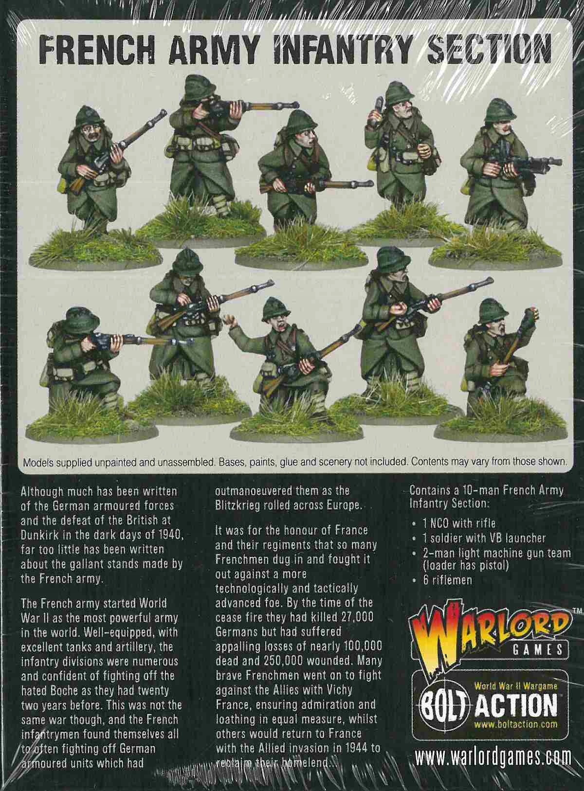 Bolt Action French Army Infantry Section System Bolt Action