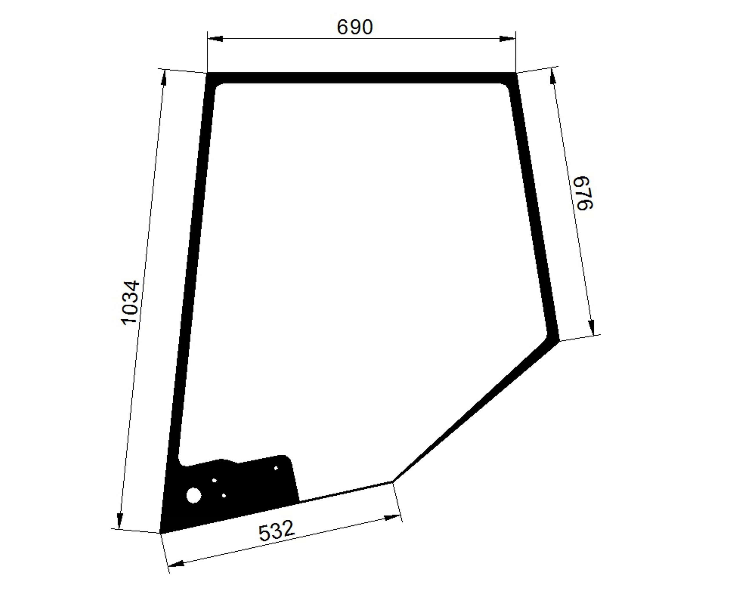 sklo Valtra Valmet Seri A 600-900 205-865 dveře P