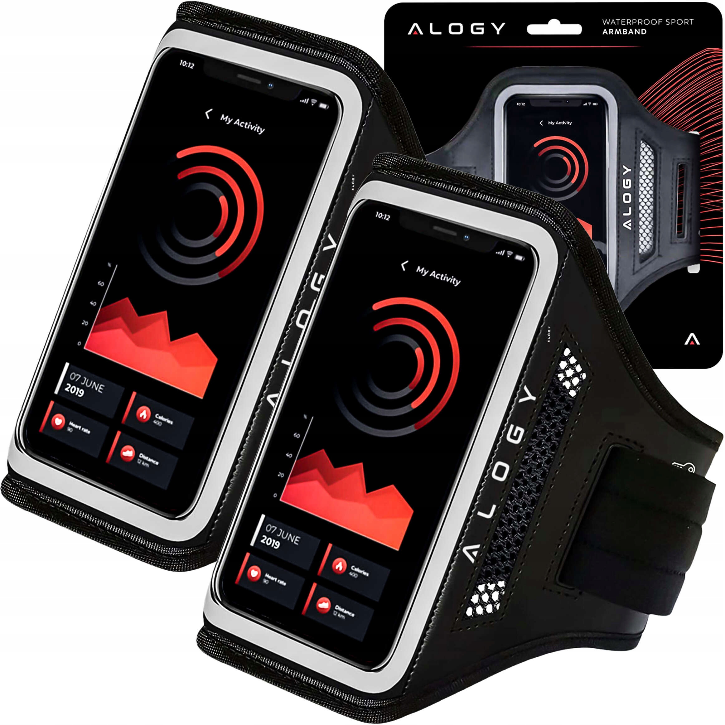 2x Pouzdro pouzdro náramek na telefon 6.7 armband pro běhání Alogy