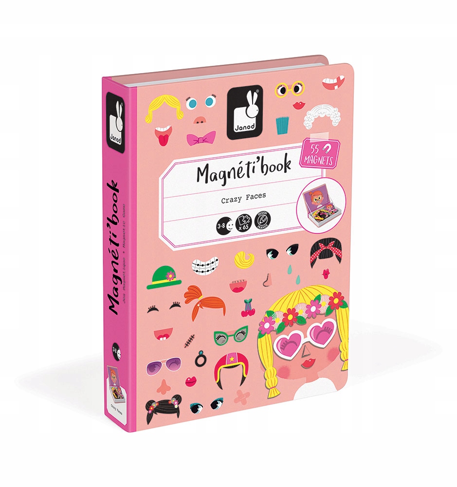 

Magnetyczna Układanka Śmieszne Buzie Girl Janod