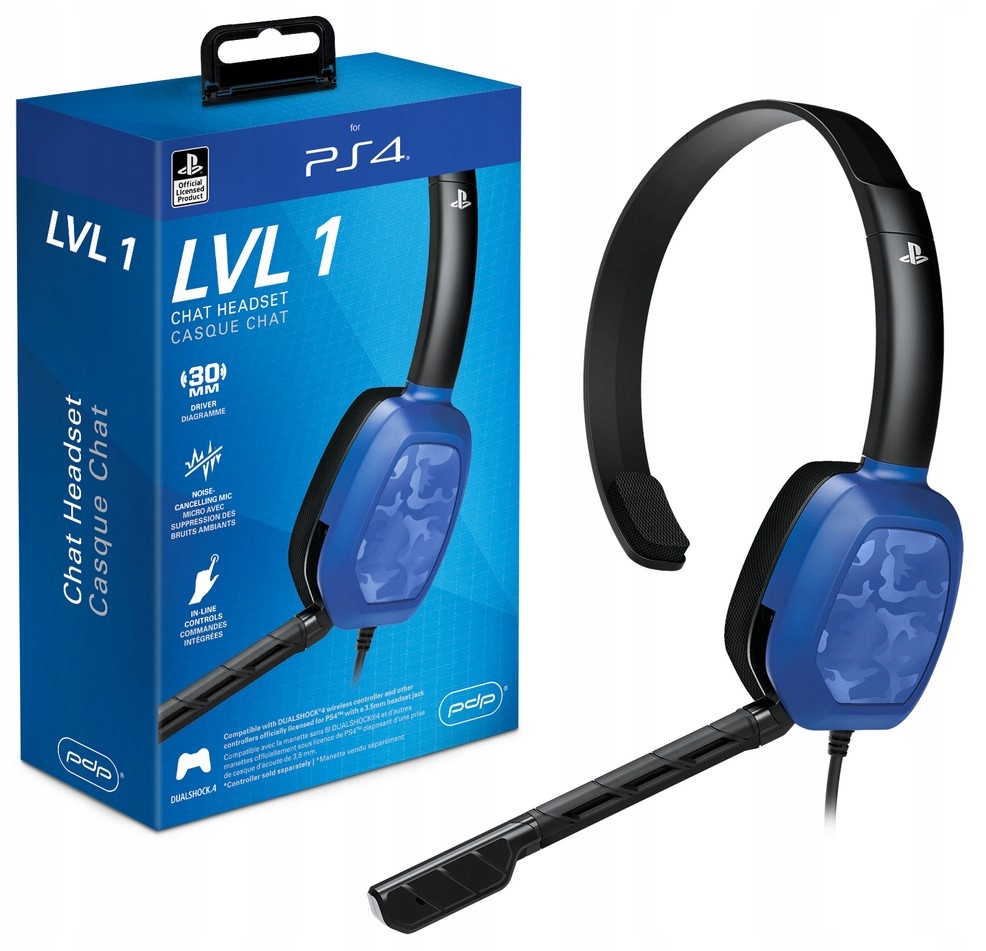 

Pdp Słuchawki PS4 LvL.1 Sony Camo Blue - LVL 1