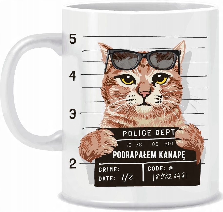 

Kubek Kot Kotek śmieszny napis Prezent
