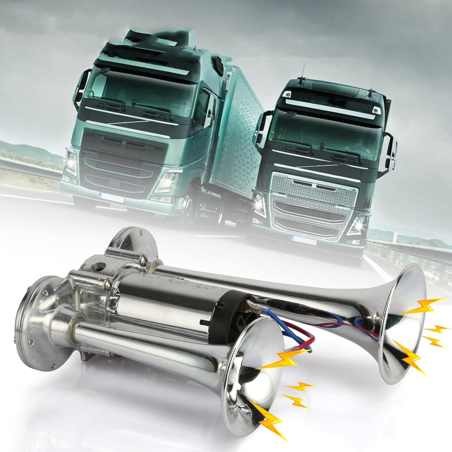 600DB 12V ZESTAW KLAKSONU SAMOCHODOWEGO SUPER GŁOŚNY GŁOŚNIK SAMOCHODOWY EAN (GTIN) 6951000598810