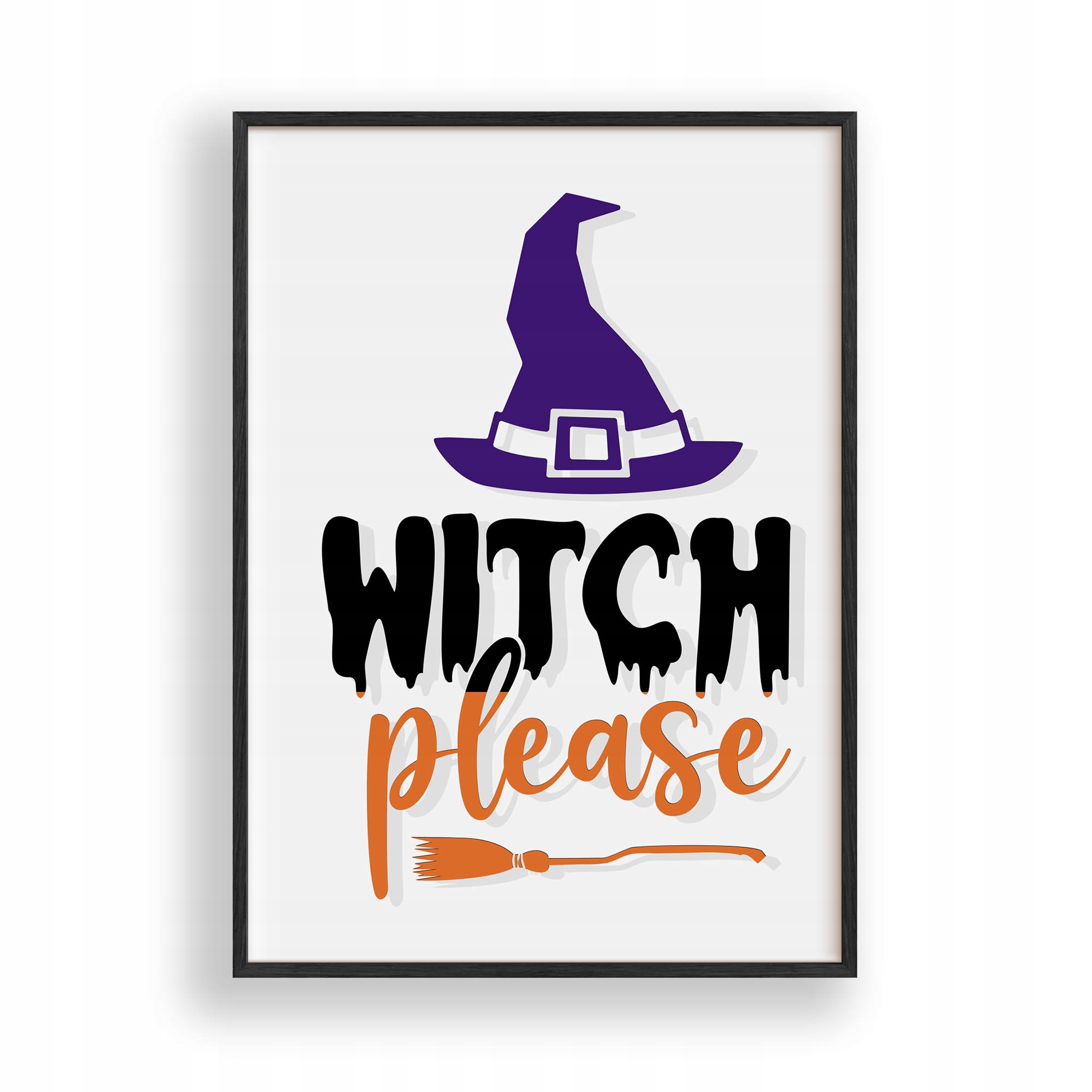 Halloweenský Plakát A3, černý dřevěný Rámeček , 30x42 cm