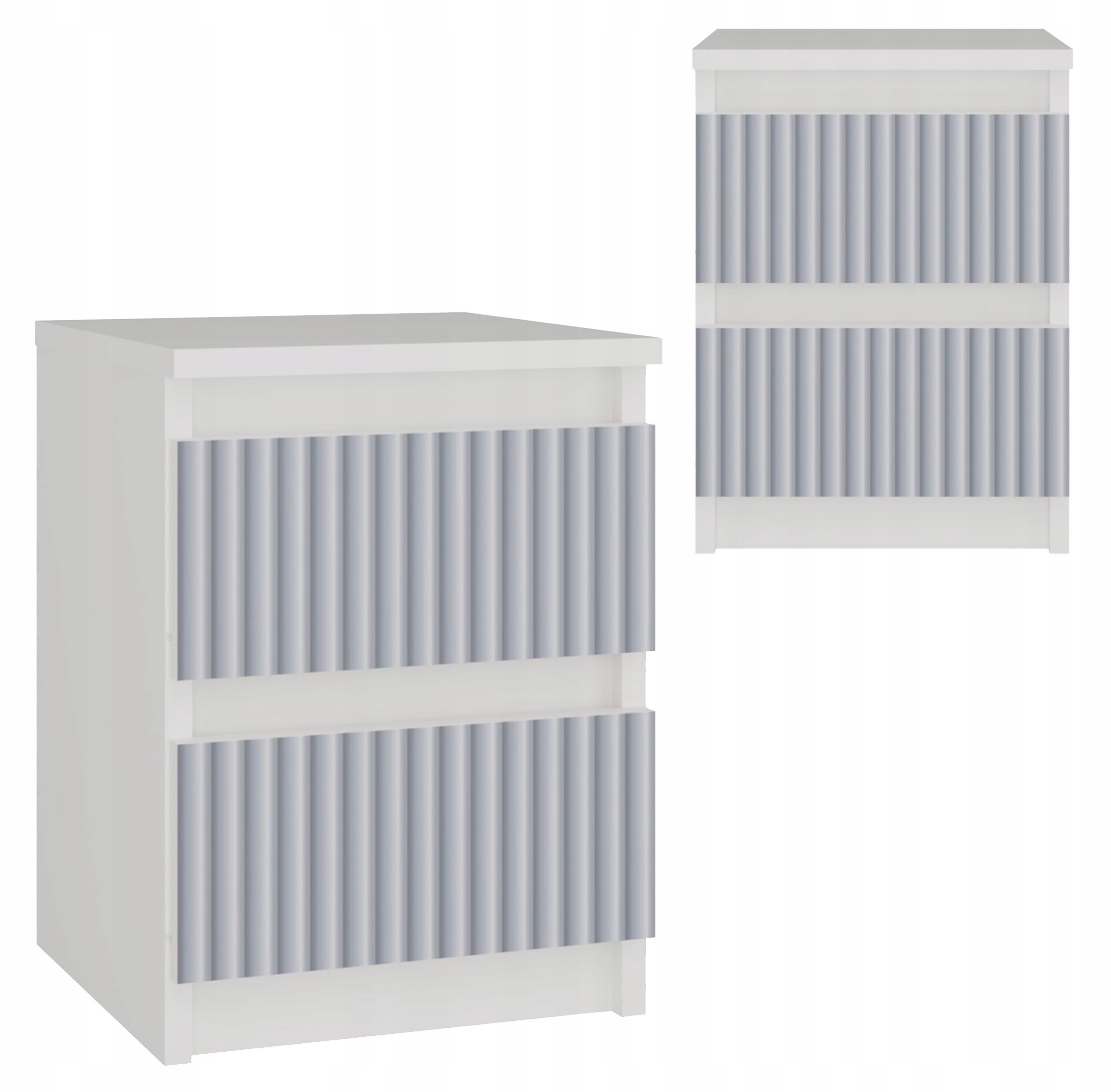 SZAFKA NOCNA 2 SZUFLADY STOLIK NOCNY PÓŁKI KOMODA DO SYPIALNI