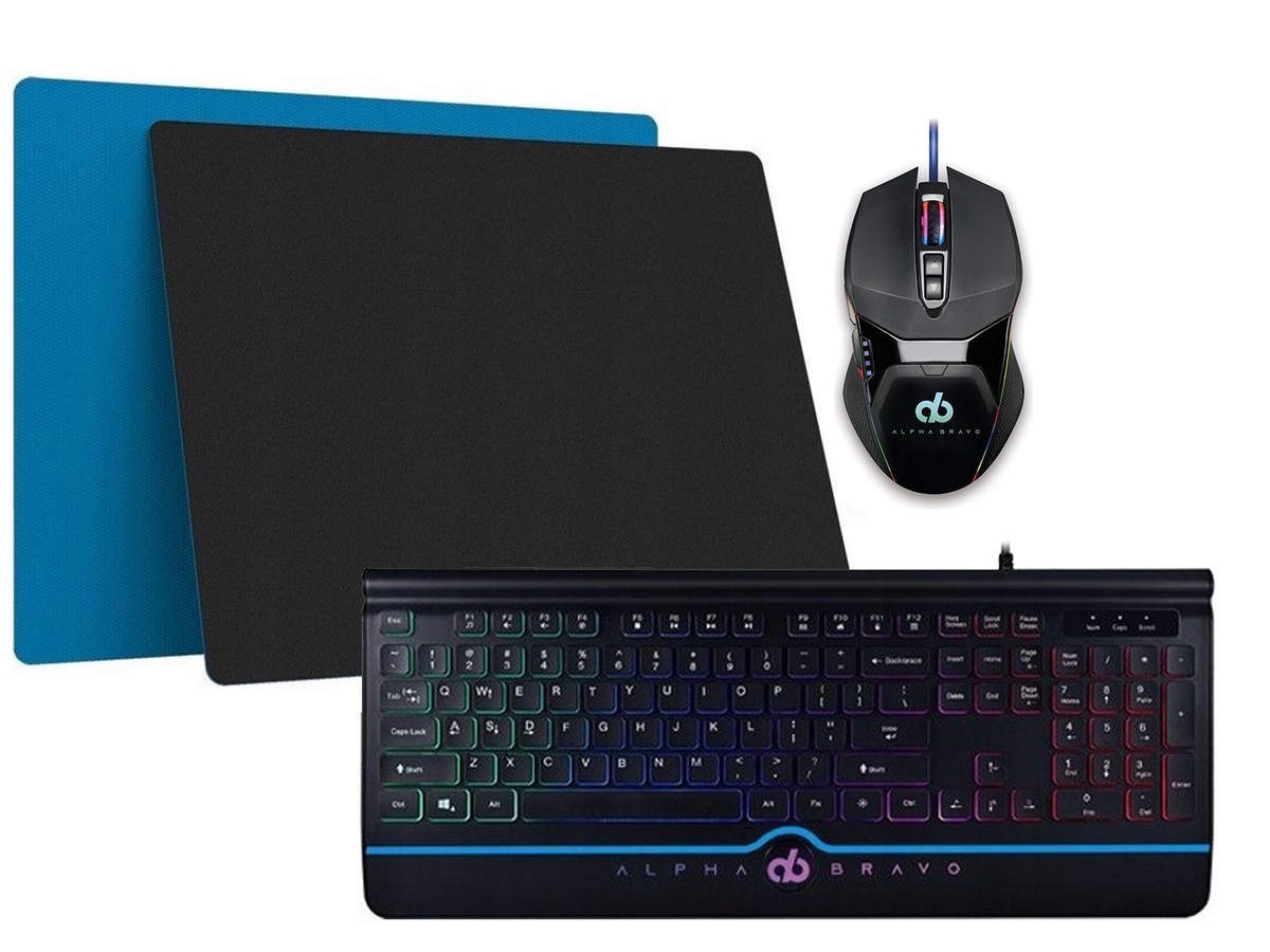 Sada herní klávesnice myš s velkou podložkou Veho Alpha Bravo 3-elem.