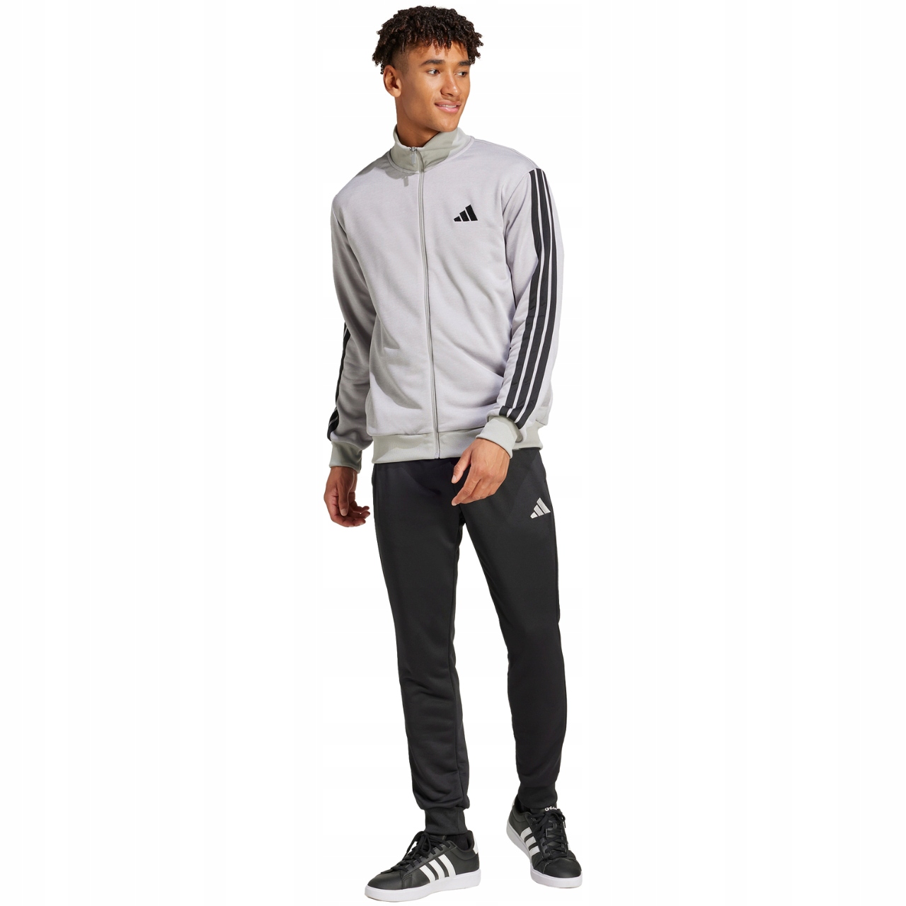 Teplákovka pánský adidas Sportswear Basic 3-Stripes French Terry Tracksuit JI8876