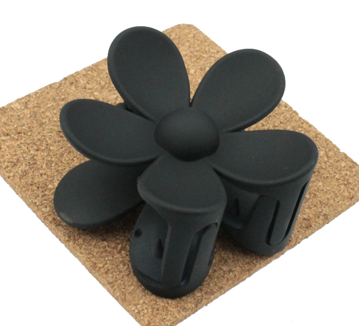 SPINKA DO WŁOSÓW KLAMRA DUŻA szczęka KWIAT MATOWA CZARNA Marka Inna marka