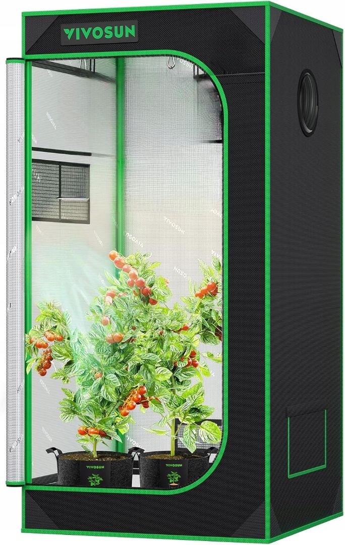 Growbox Skleníkový Stan Na Pestovanie Rastlín Vivosun S336 90X90X180 CM Záhrada