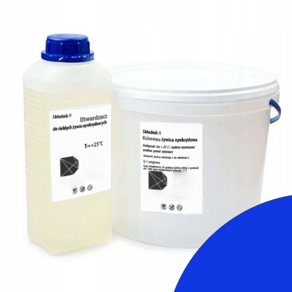 Modrá epoxidová pryskyřice, podlahy z betonu, balkon, terasa, garáž, barva 7 kg