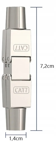 ŁĄCZNIK MODULARNY BECZKA RJ45 KAT. 6A KAT. 7 STP BEZNARZĘDZIOWY Rodzaj Łączniki RJ-45 (beczka)