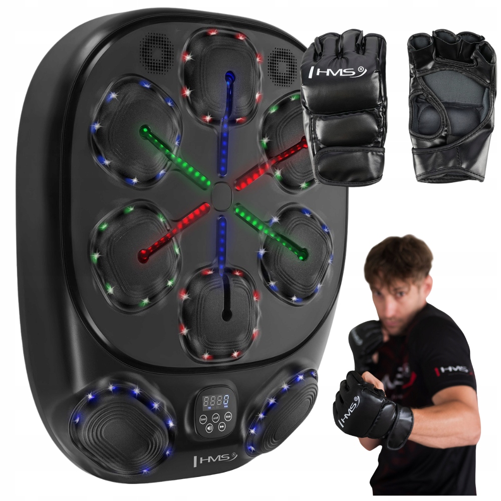 Elektronický Boxerský Terč s Hudbou Boxing Machine Mma Rukavice Hms
