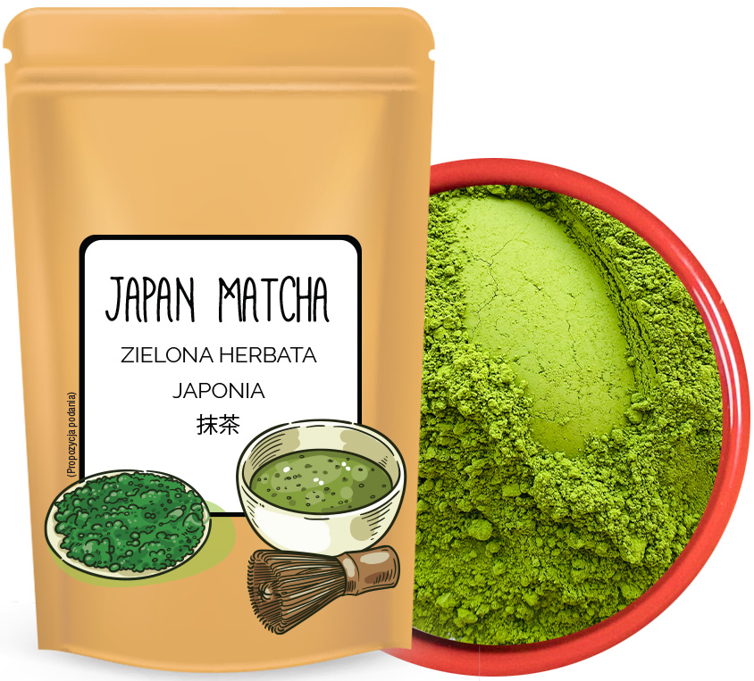 Matcha 100G Japonský Zelený Čaj Tradiční z Japonska Jarní sklizeň